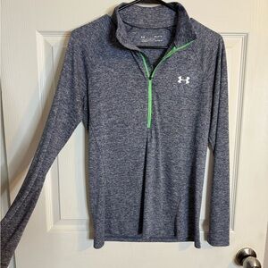 Under Armour Blue Zip Up Sweater Moisture-Wicking